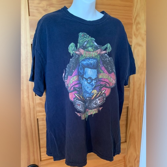 XL Vintage Ghostbusters Navy T-Shirt - Y2K Gildan Tee - Picture 4 of 4